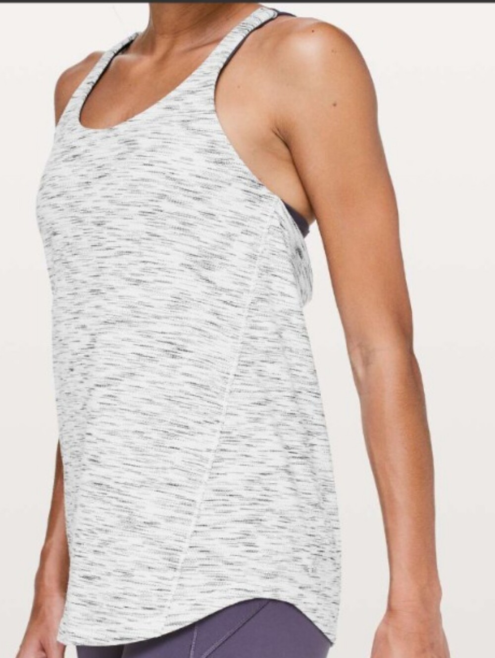 lululemon athletica White Light Gray Space-Dye Racerback Tank
